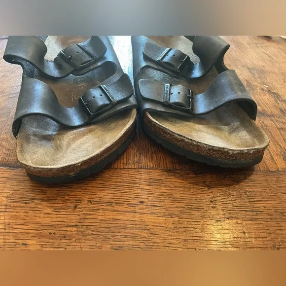 BIRKENSTOCK ArizonaLeather oiledBuckle Slide Slip On Sandals size 41